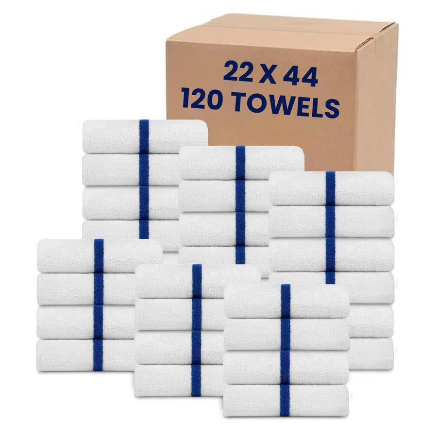 120-Pack Quick-Dry Cotton Pool Towels, White