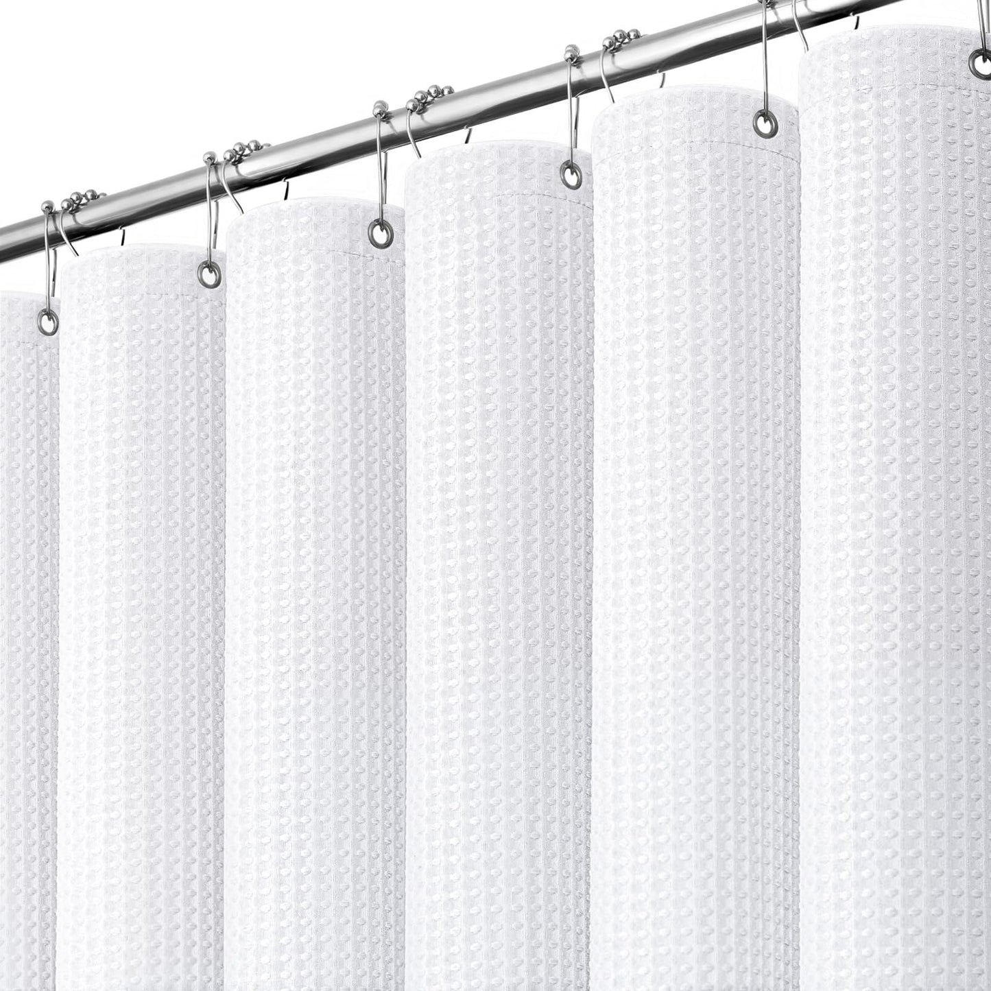 Waffle Weave Hotel Style Shower Curtain