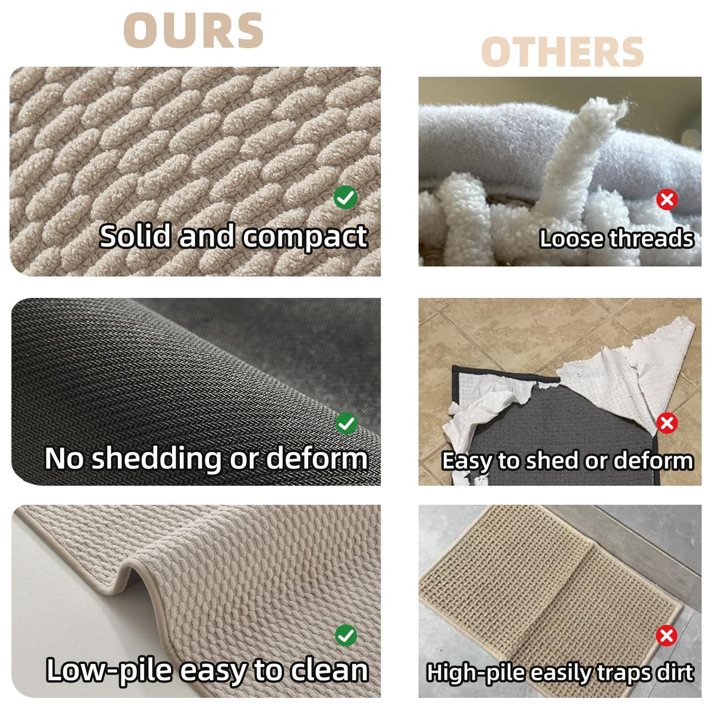 Quick Dry Low Pile Bath Runner Rug