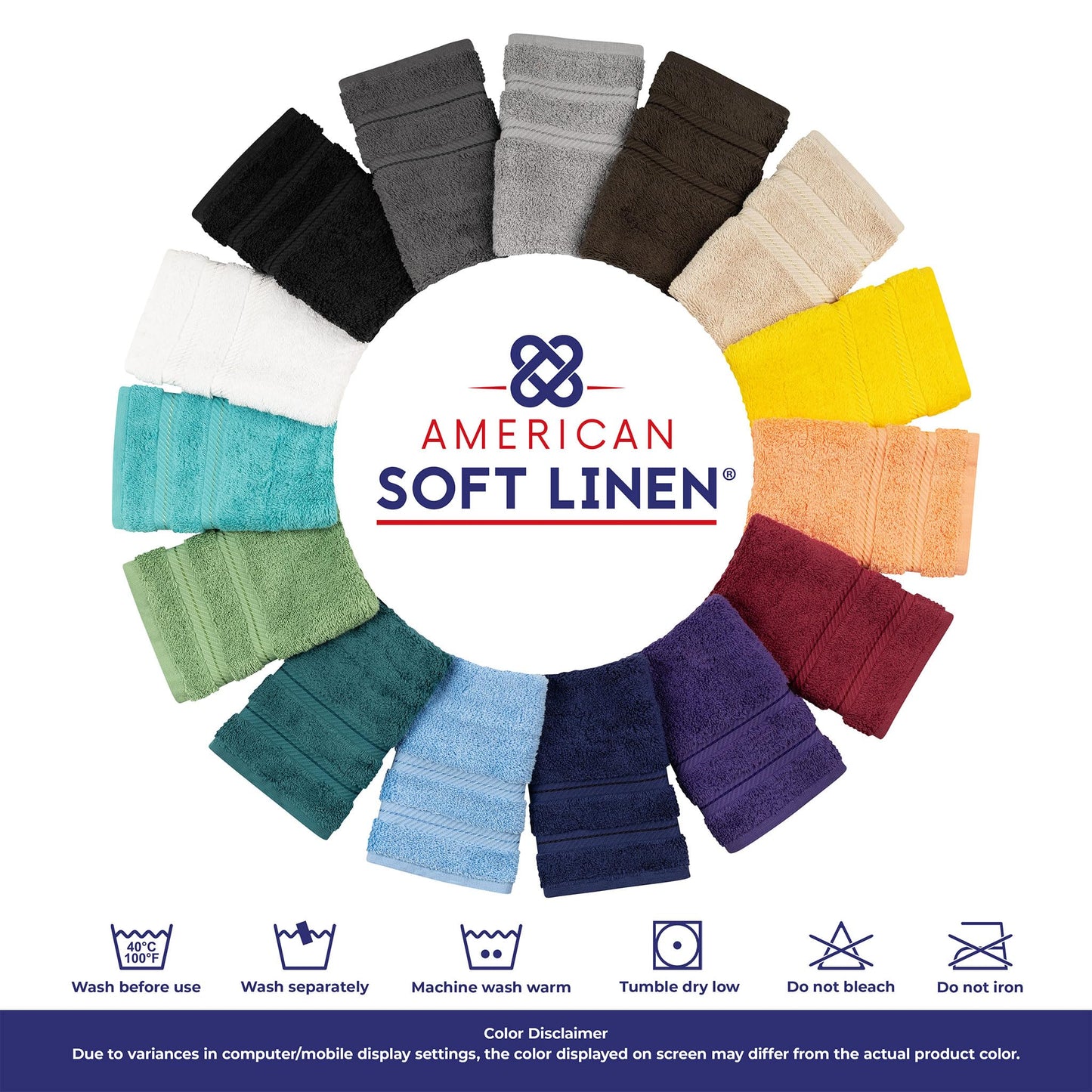 4-Piece Turkish Cotton Bath Towel Set, 600 GSM