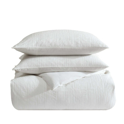 Textured Grid Comforter Set with Matching Shams Queen