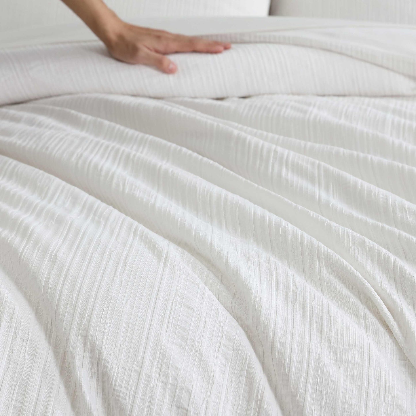 Textured Grid Comforter Set with Matching Shams Queen