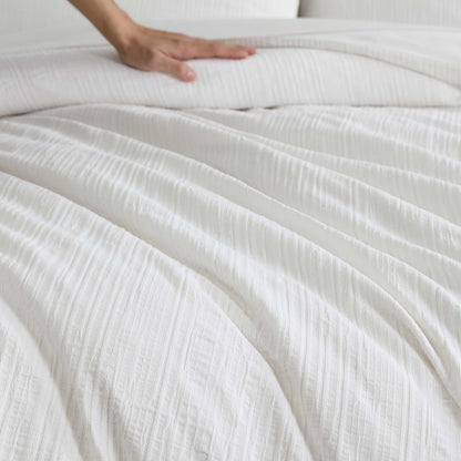 Textured Grid Comforter Set with Matching Shams Queen