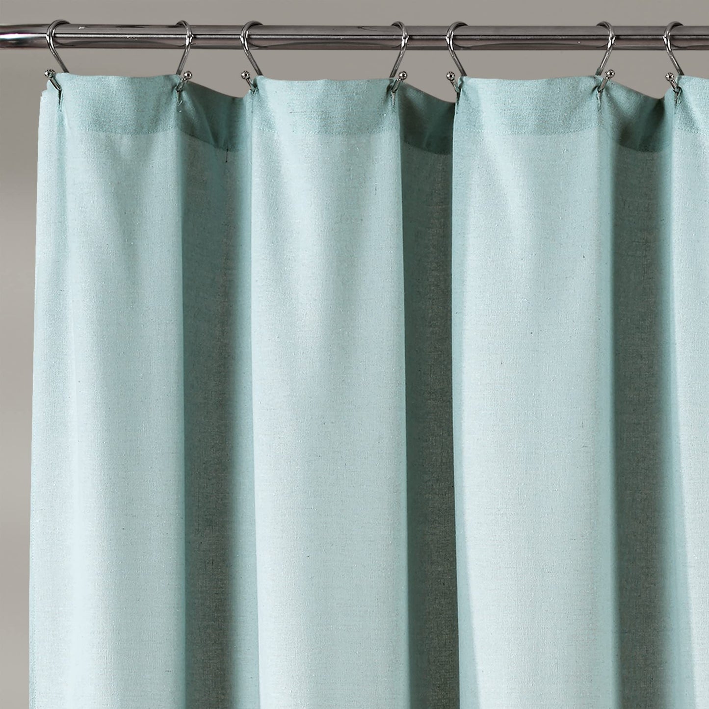 Linen Button Farmhouse Shower Curtain