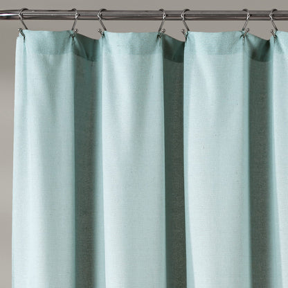 Linen Button Farmhouse Shower Curtain