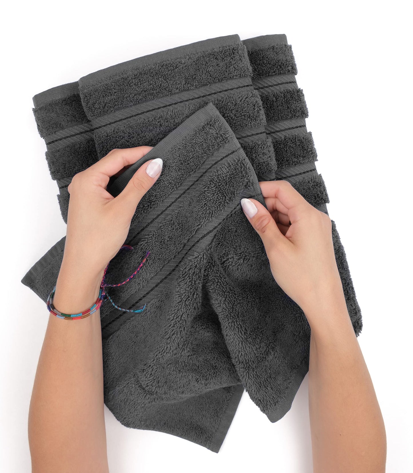 4-Piece Turkish Cotton Bath Towel Set, 600 GSM
