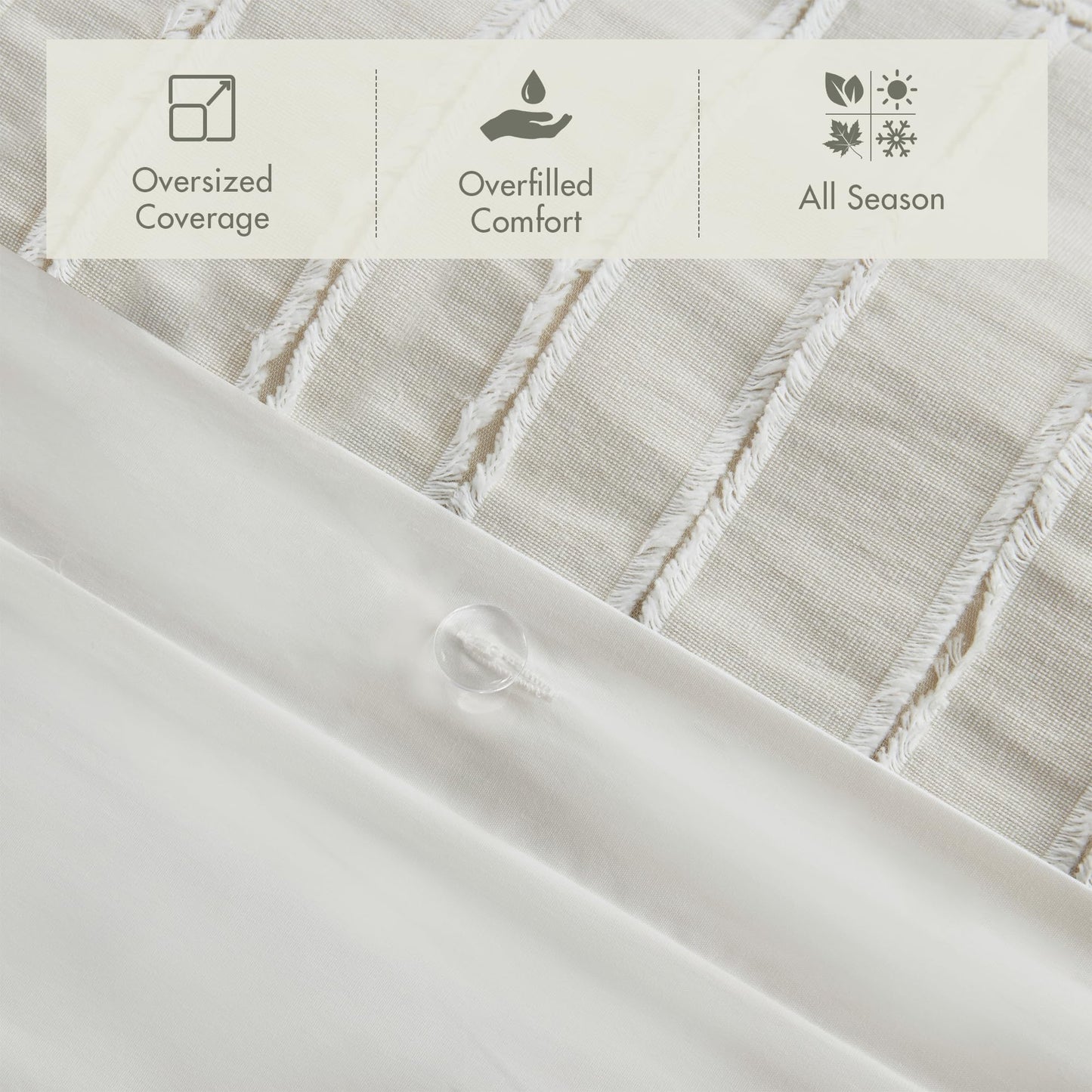 Boho Jacquard Comforter Set with Removable Cover King Size