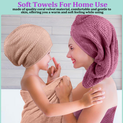 20-Piece Coral Velvet Bath Towel Set with Washcloths