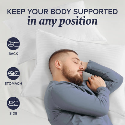 2-Pack Down Alternative Bed Pillows, Queen Size