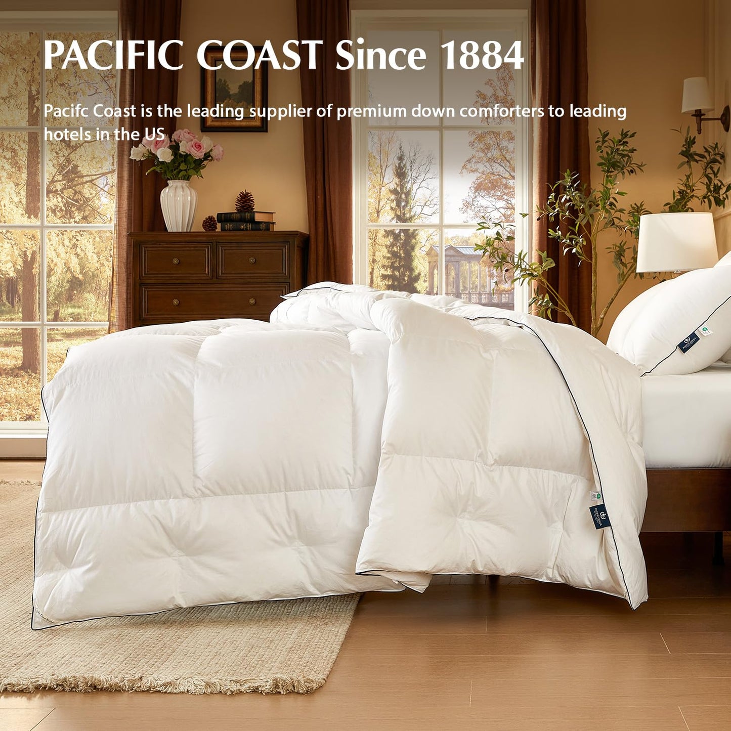 All-Season Down Comforter Insert, King Size