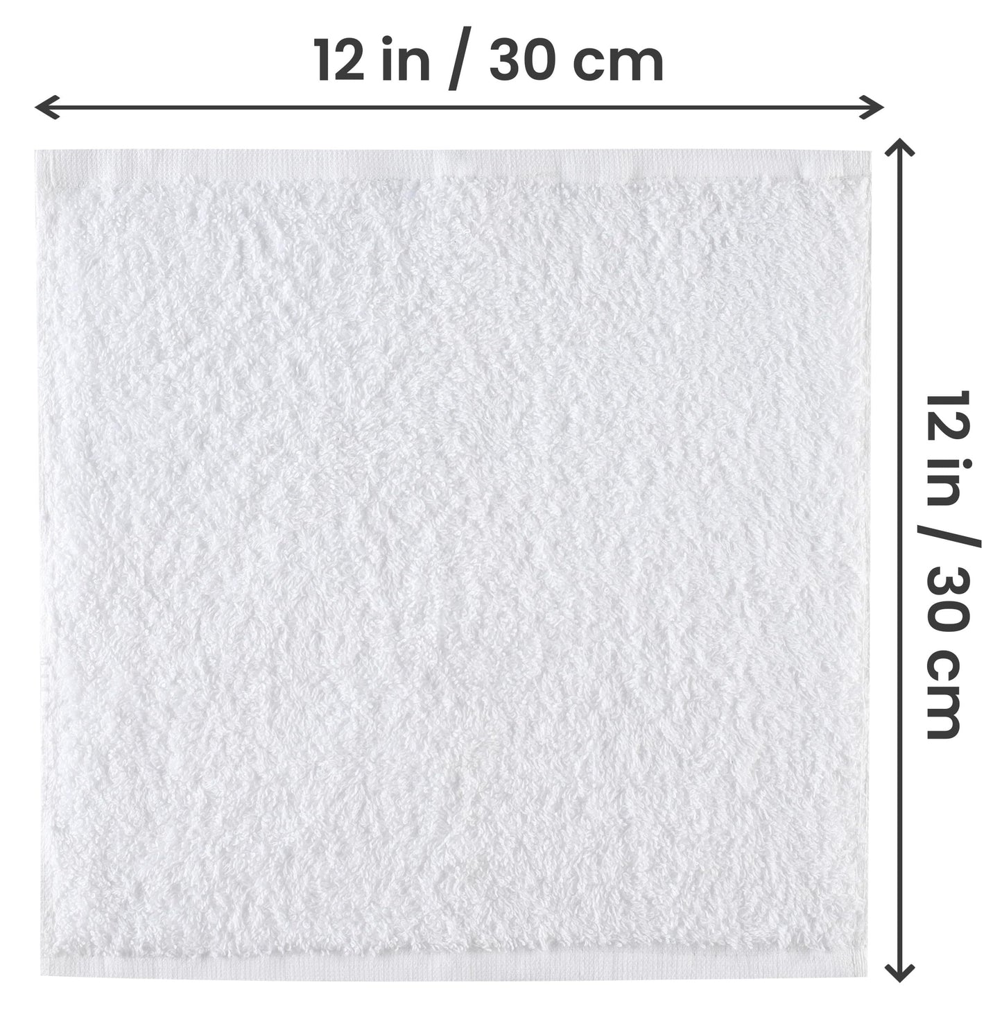 24-Pack Ring Spun Cotton Washcloths Set, White