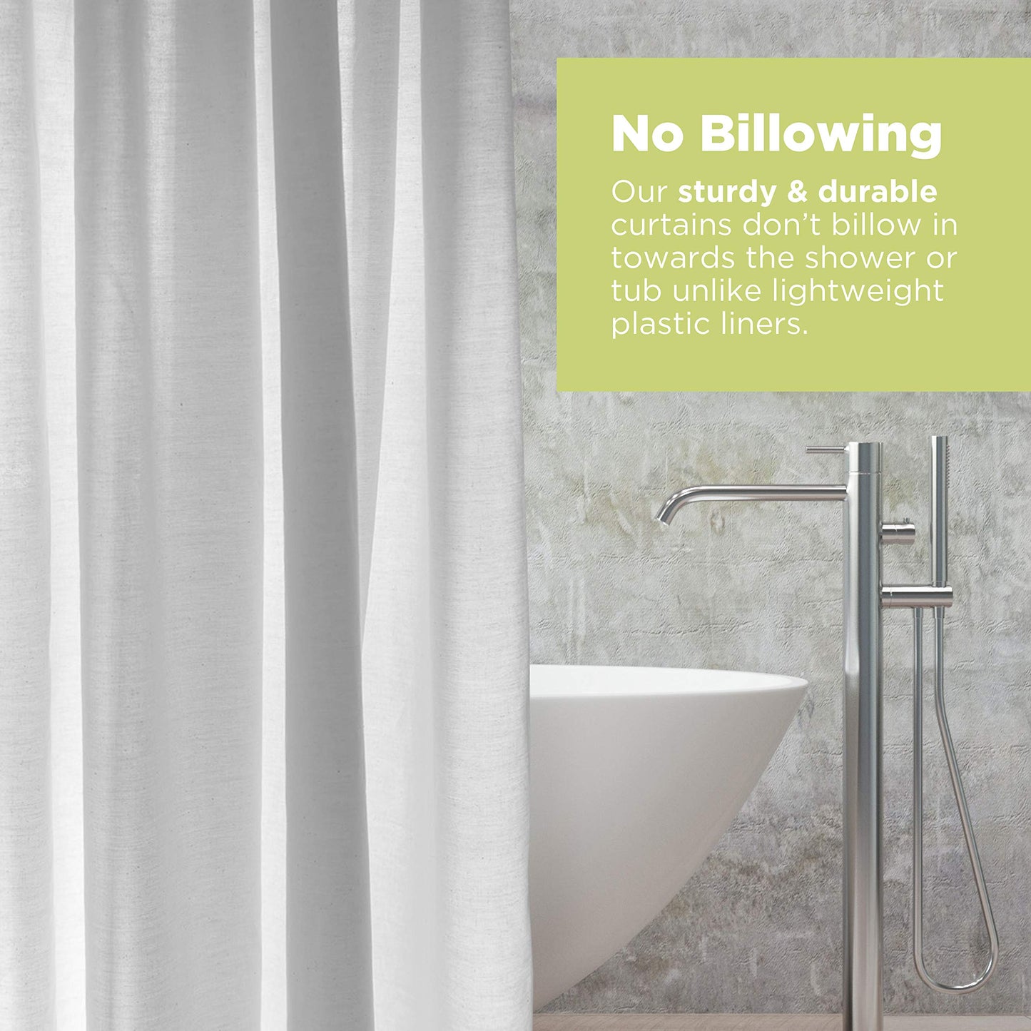 Organic Cotton Shower Curtain Liner