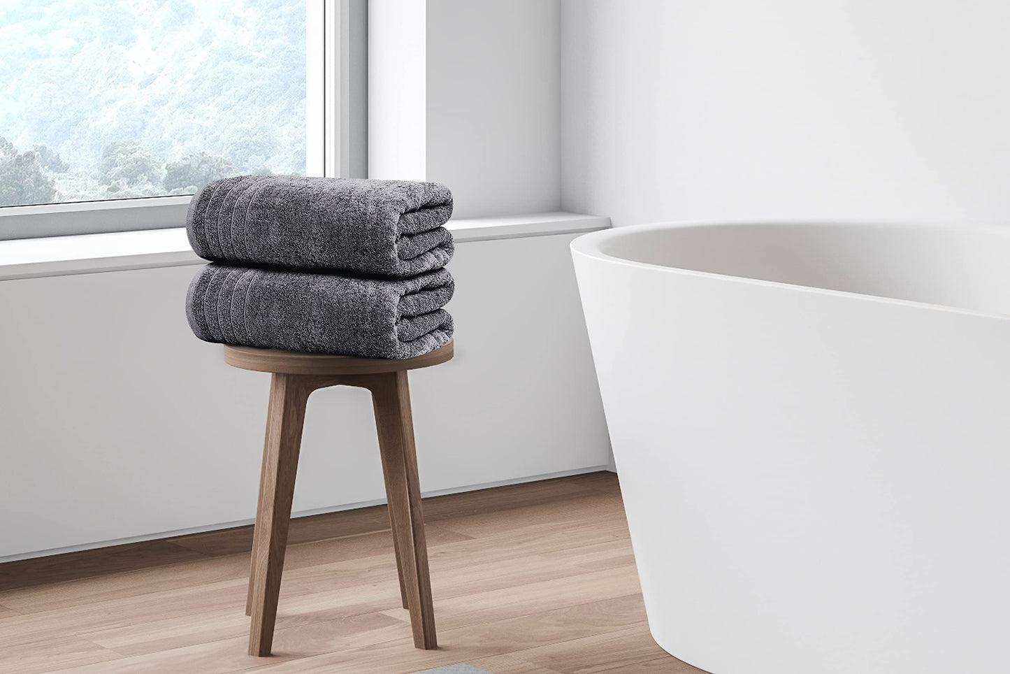 4-Piece Extra Large Cotton Bath Towel Set