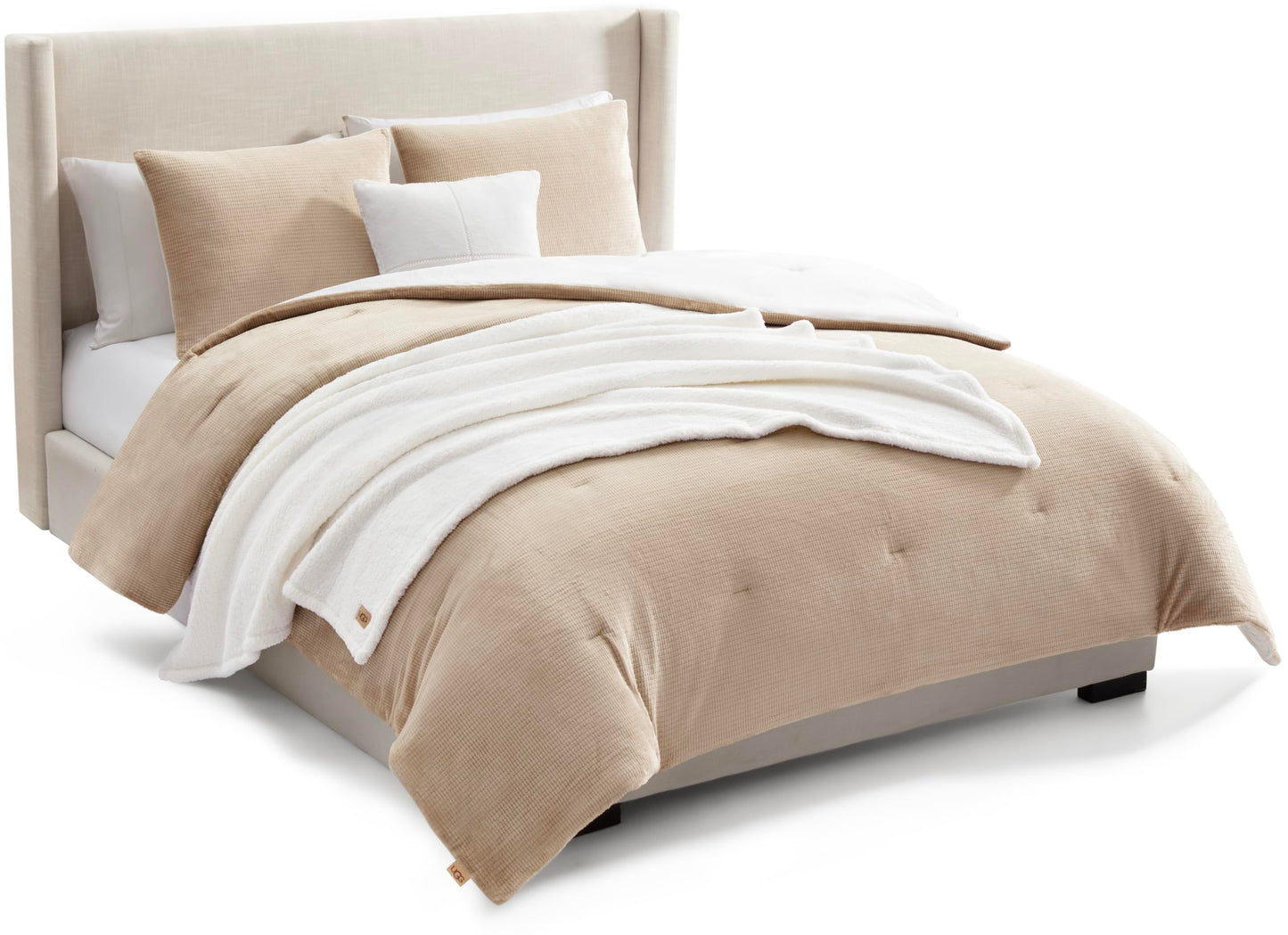 5-Piece Reversible Comforter Set with Throw Full/Queen Size