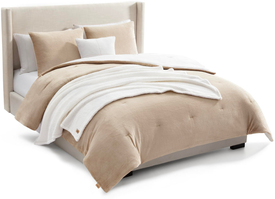 5-Piece Reversible Comforter Set with Throw Full/Queen Size