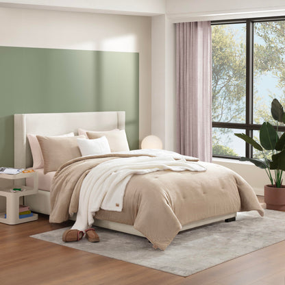 5-Piece Reversible Comforter Set with Throw Full/Queen Size