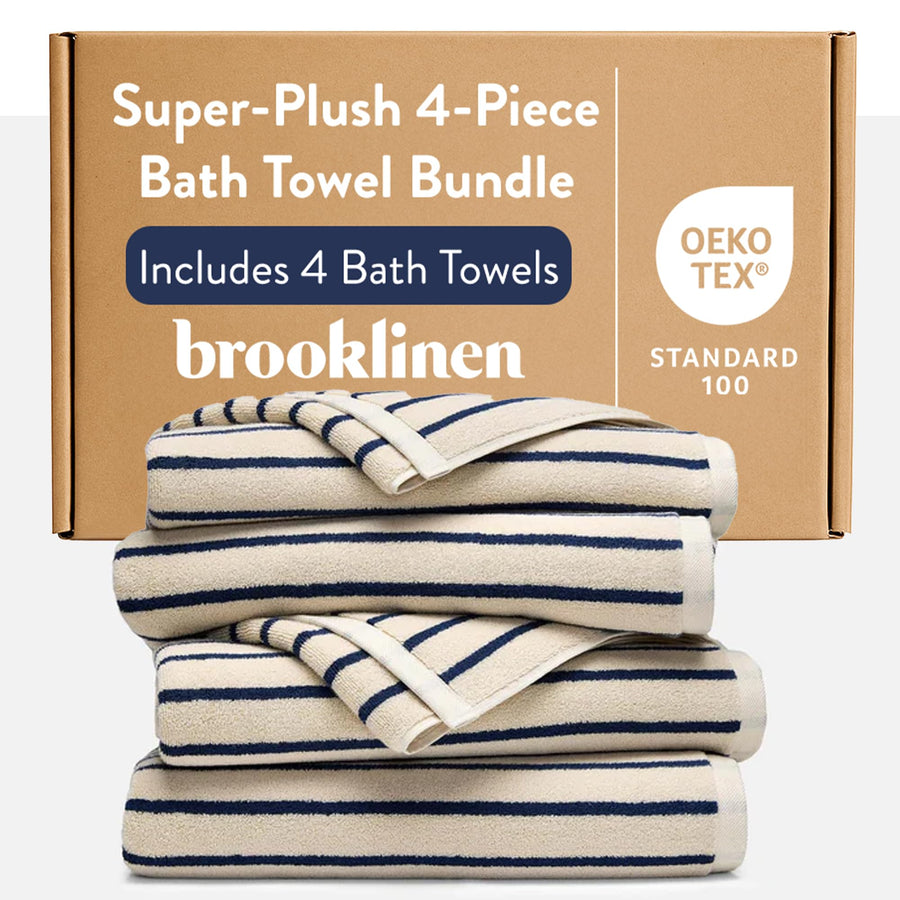 4-Piece Turkish Cotton Bath Towel Set, 770 GSM