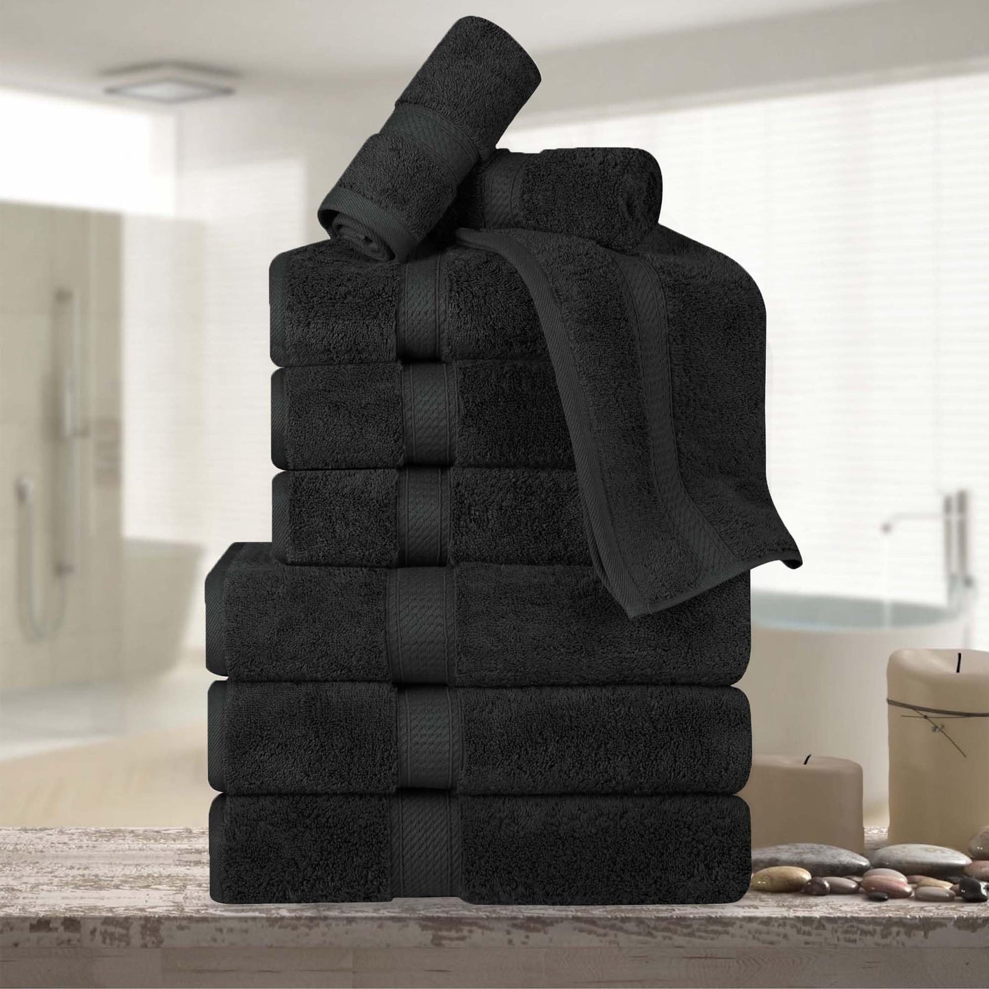 9-Piece Egyptian Cotton Towel Set, 800 GSM