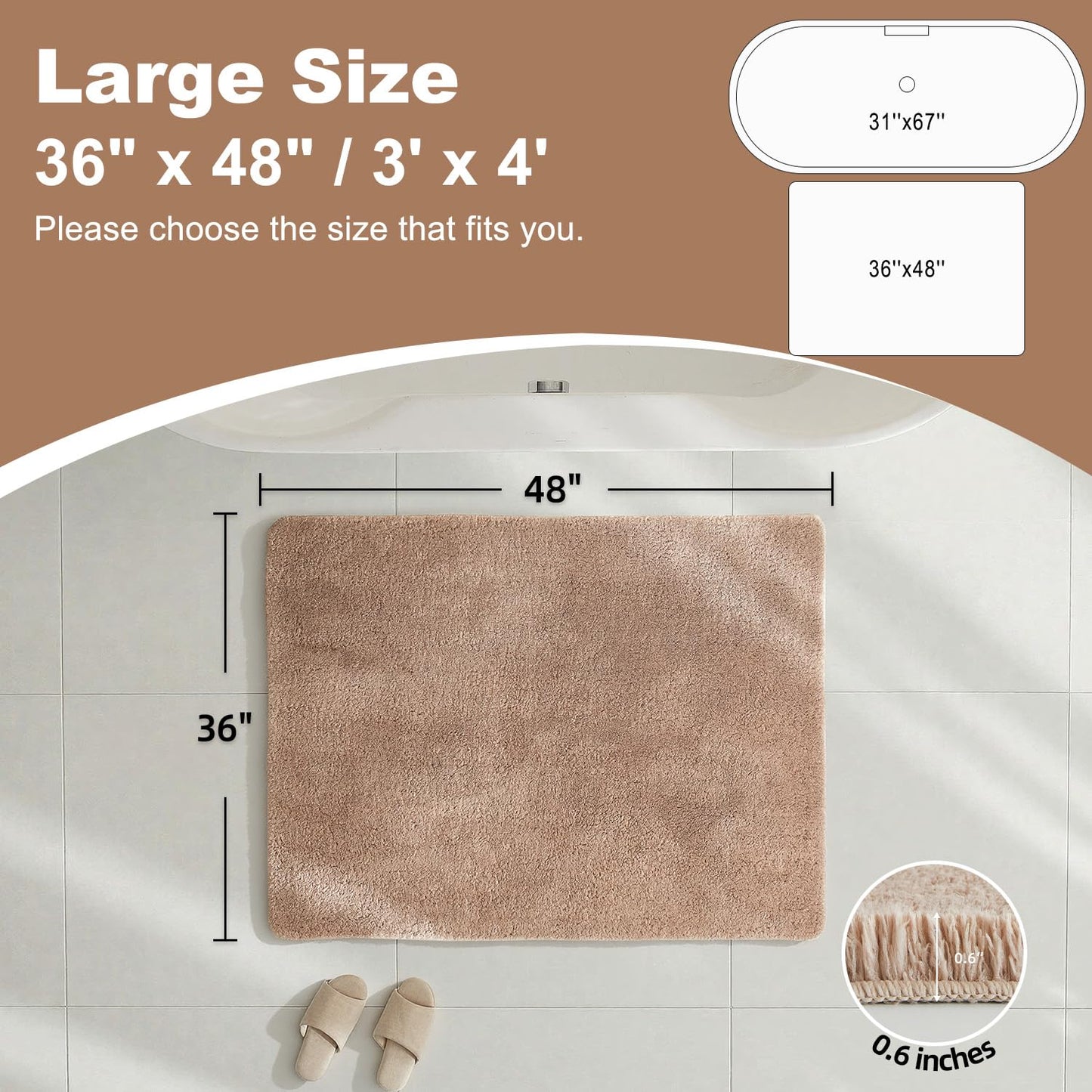 Ultra Soft Absorbent Bath Runner Rug