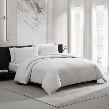 Textured Grid Comforter Set with Matching Shams Queen