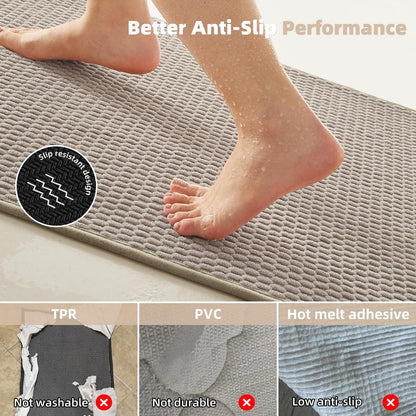 Quick Dry Low Pile Bath Runner Rug