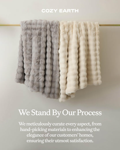 Bubble Faux Fur Luxury Throw Blanket