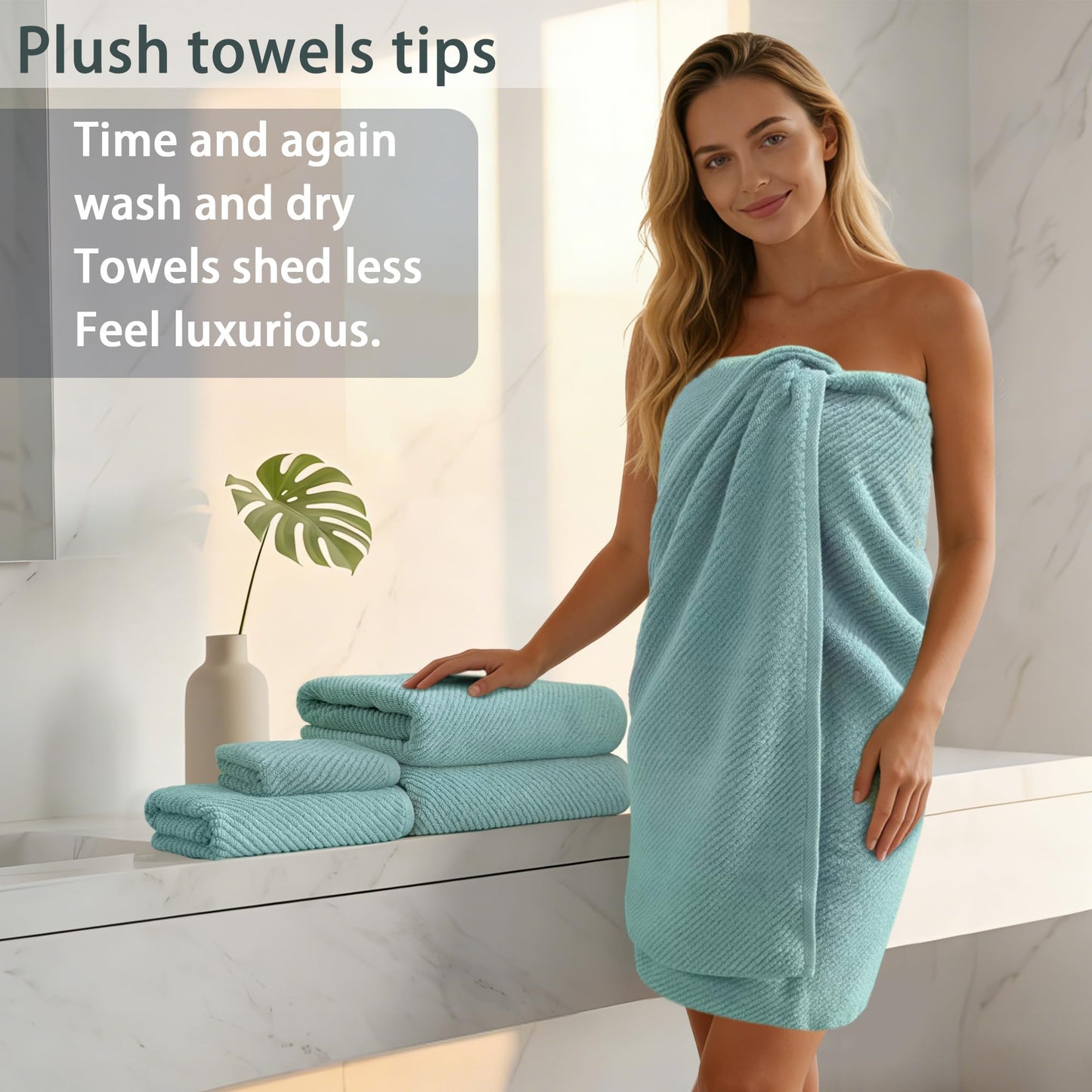 Luxury Cotton Bath Towel Set