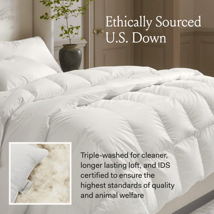 King/Cal King Midweight Down Duvet Insert Luxury Shell
