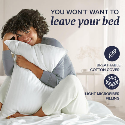 2-Pack Down Alternative Bed Pillows, Queen Size
