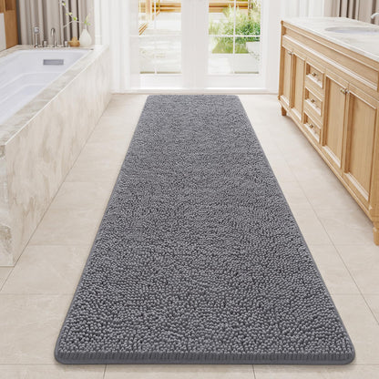 Luxury Chenille Shag Bath Runner Rug