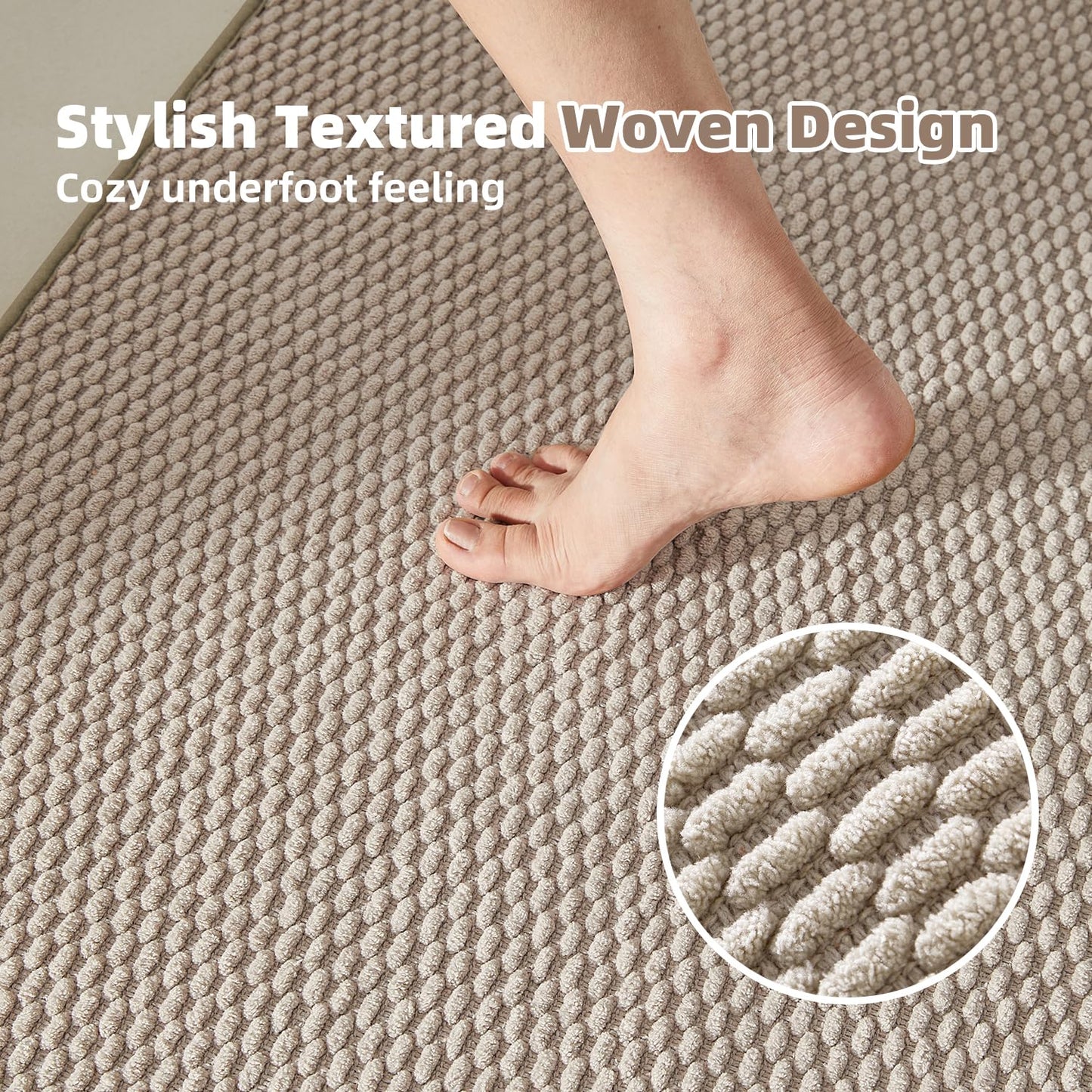 Quick Dry Low Pile Bath Runner Rug