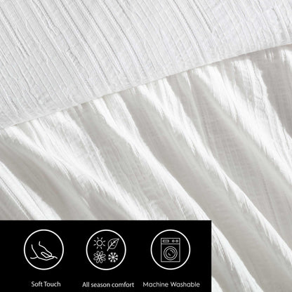 Textured Grid Comforter Set with Matching Shams Queen