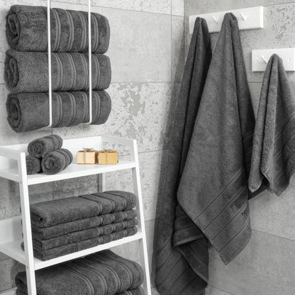 4-Piece Turkish Cotton Bath Towel Set, 600 GSM