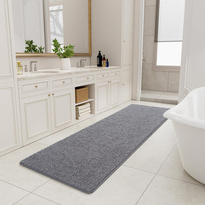 Luxury Chenille Shag Bath Runner Rug