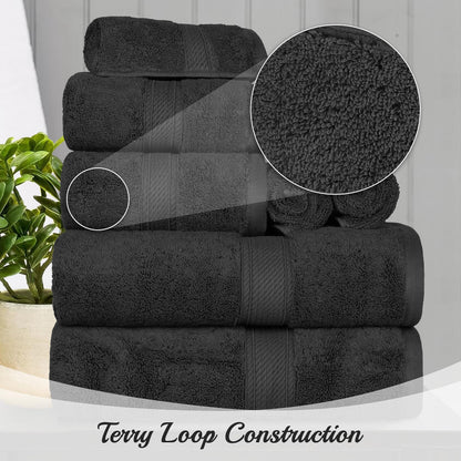 9-Piece Egyptian Cotton Towel Set, 800 GSM